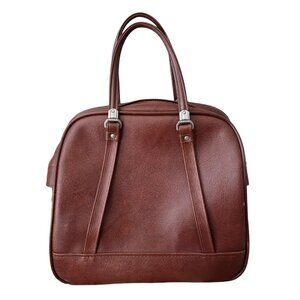 VTG 60s AMERICAN TOURISTER Overnight Tote Carry On Duffel Weekend Bag in Brown